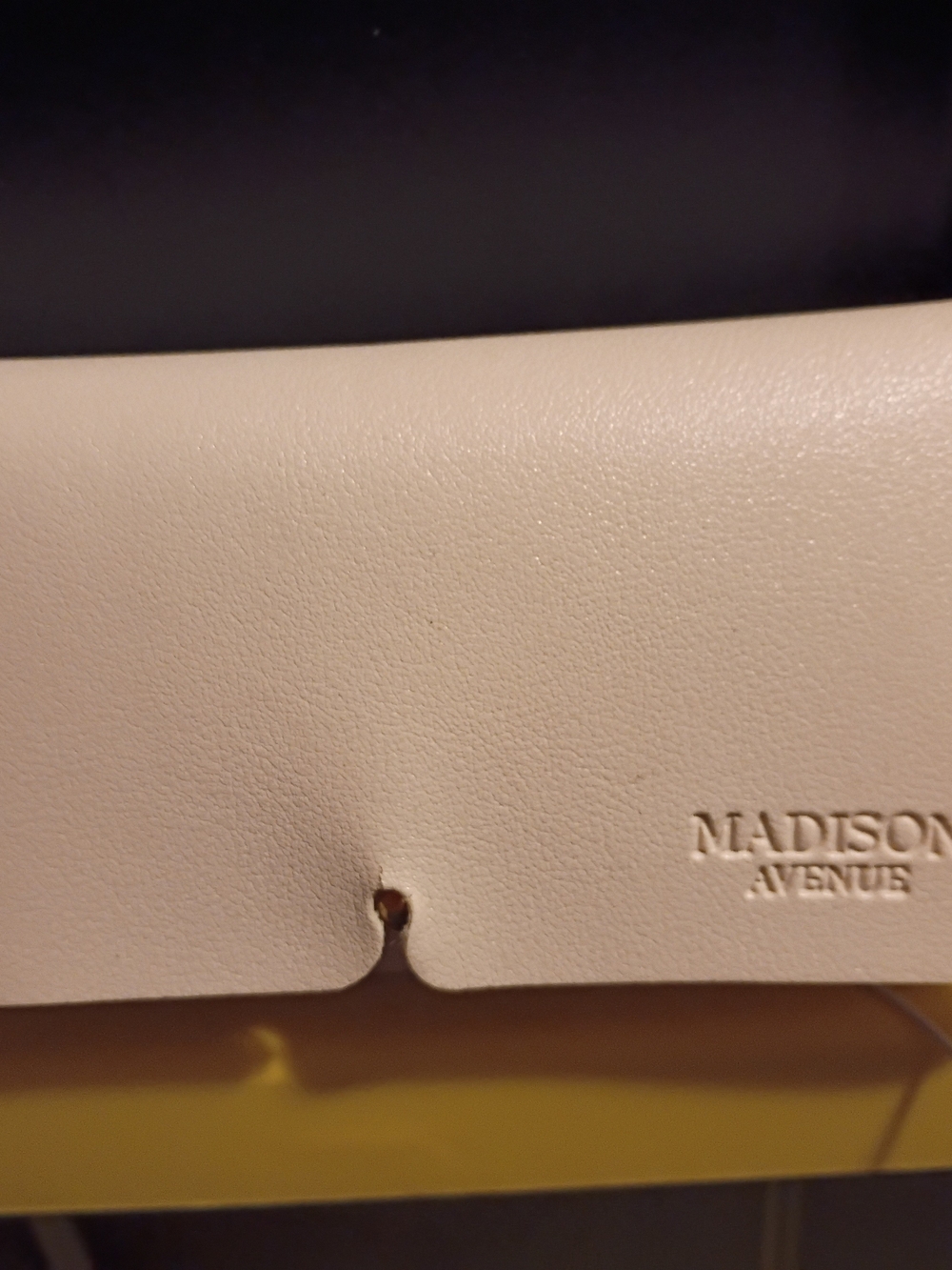 MADISON AVENUE Women's Cream Eyewear Case